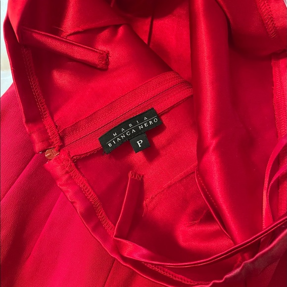 Maria Bianca Nero | Party Dress | Holiday Dress | Designer | Red | Size P - Picture 6 of 7
